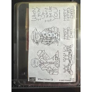 Stampin Up! When I Grow Up Rubber Stamps Little Kids Dressing Like Mom and Dad